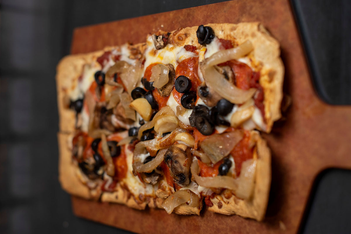 Pepperoni Mushroom Flat Bread 40 Below Public House